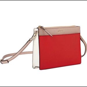 Kate Spade Red and Cream Crossbody Bag